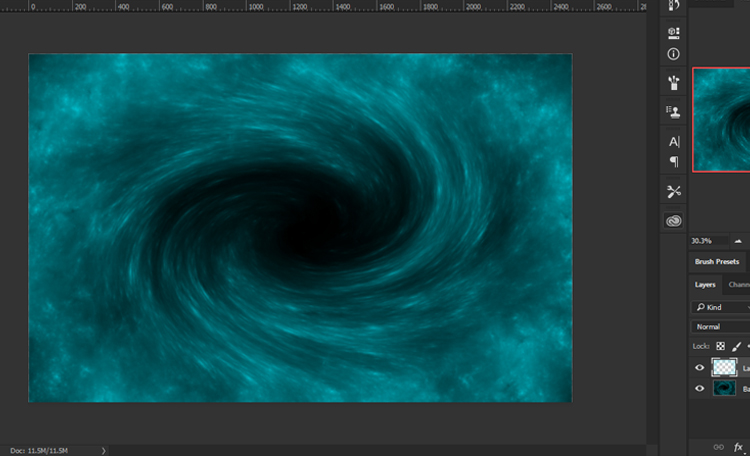 black hole in photoshop